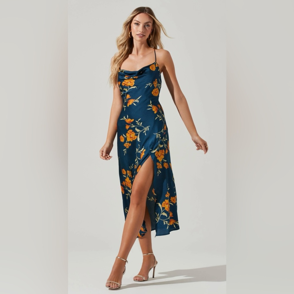 ATSR the Label Gaia Midi Slip Dress FLORAL